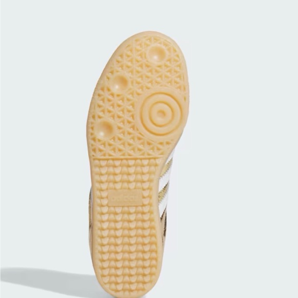 Adidas Samba Metallic Gold & White Women's Sneakers SIZE 7 - Picture 3 of 4